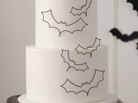 Halloween Black Wire Bat Halloween Cake Decorations Hot on Sale