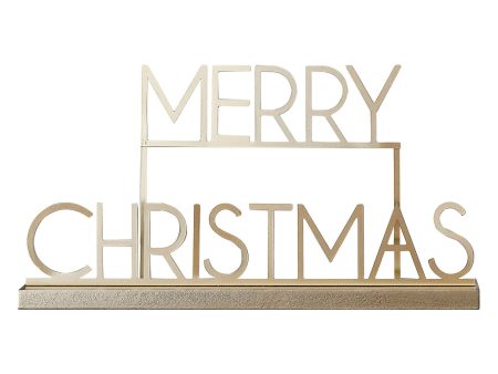 Gold Metal Merry Christmas Sign Online Hot Sale