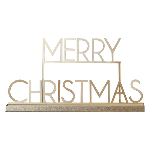 Gold Metal Merry Christmas Sign Online Hot Sale