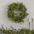 Cedar Pine Foliage Christmas Wreath with Lights Online now