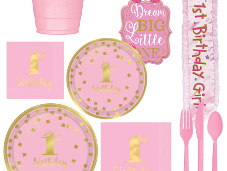 1st Birthday Girl Party Kit For 8 People Online Hot Sale