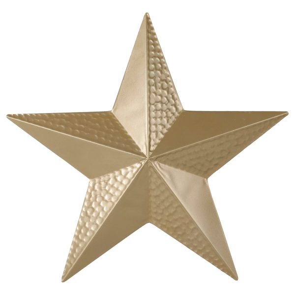 Hammered Metal Star Gold Christmas Decoration Cheap