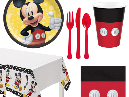 Mickey Forever Basic 57 Piece Tableware Party Supplies for 8 Guests on Sale