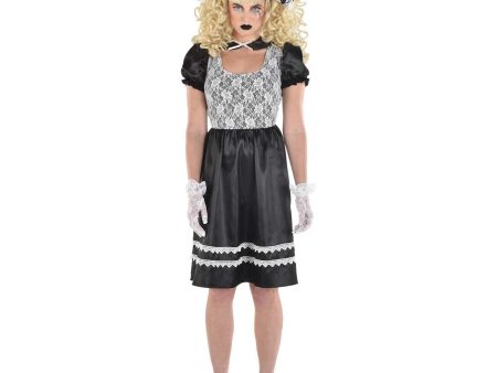 Dark Creepy Doll Dress L Xl Cheap