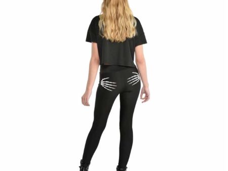 Adult Bone Print Leggings L Xl For Cheap