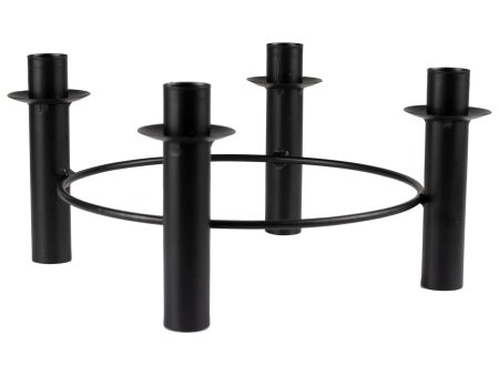 Black Christmas Candle Holder Centrepiece Discount