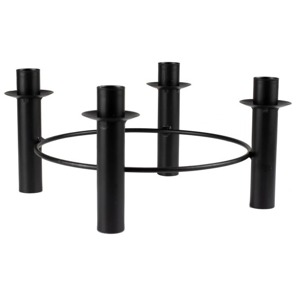 Black Christmas Candle Holder Centrepiece Discount