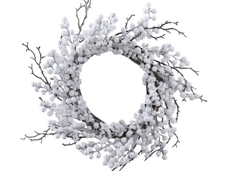 White Berry Christmas Door Wreath For Cheap