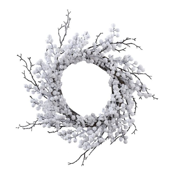 White Berry Christmas Door Wreath For Cheap