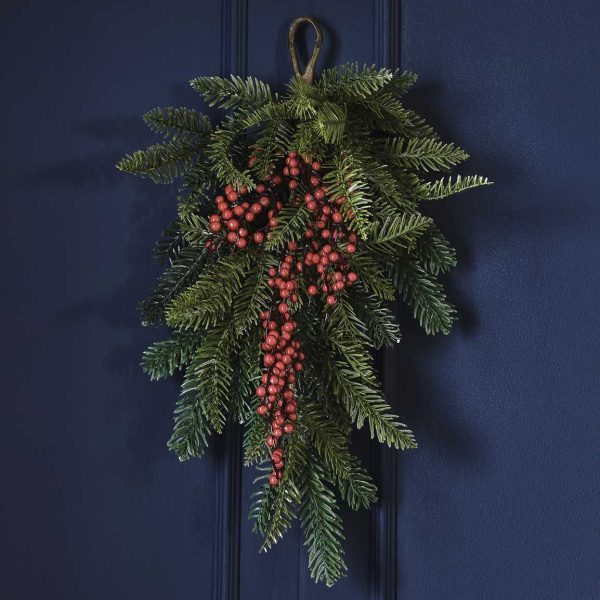 Foliage Christmas Door Swag with Berries Online