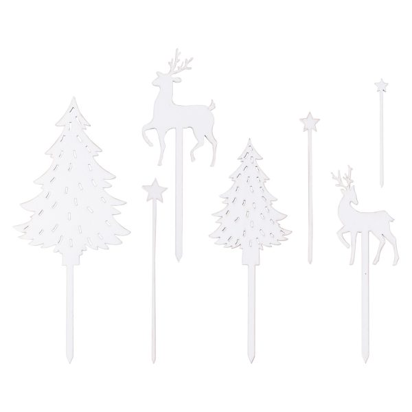 Woodland Scene Wooden Christmas Cake Topper For Cheap