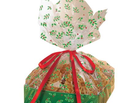 Holly Treat Cardboard Tray And Cello Bag Hot on Sale