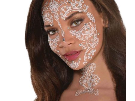 Adult Lace Face Tattoo Kit  One Size Online Hot Sale