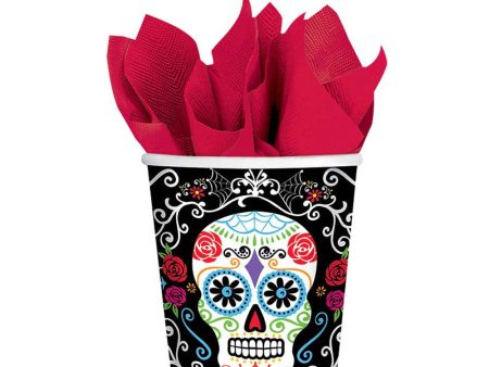 Day Of The Dead Paper Cups 9oz, 18pcs Online