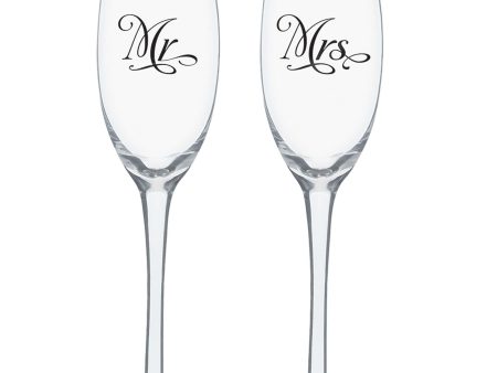 Mr. And Mrs. Toasting Glasses Hot on Sale