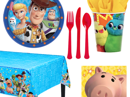 Toy Story 4 Basic 57 Piece Tableware Party Supplies for 8 Guests Supply