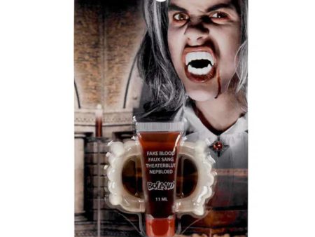 Vampire Set (Teeth & Fake Blood 11ml) Online Hot Sale