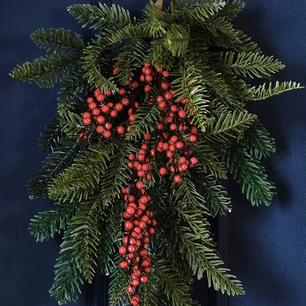 Foliage Christmas Door Swag with Berries Online