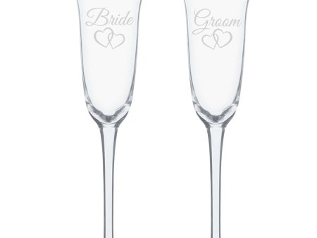 Bride & Groom Toasting Glasses 5.4oz Online now