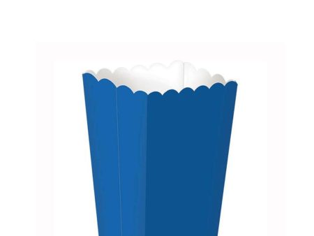 Bright Royal Blue Paper Popcorn Boxes 5pcs 13cm x 9.5cm Online now