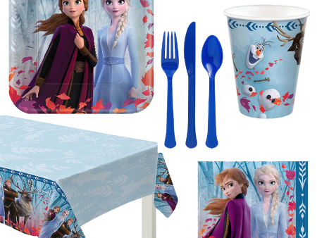 Frozen 2 Basic 57 Piece Tableware Party Supplies for 8 Guests Online