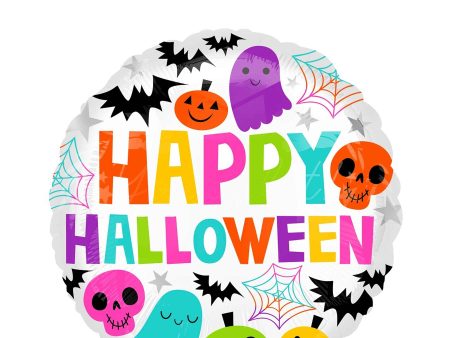 Colorful & Creepy Halloween Foil Balloon 45cm Discount