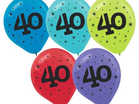 40 Printed Latex Balloons 20pcs For Discount