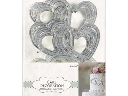 Electroplated Heart Cake Decorations 12pcs Fashion