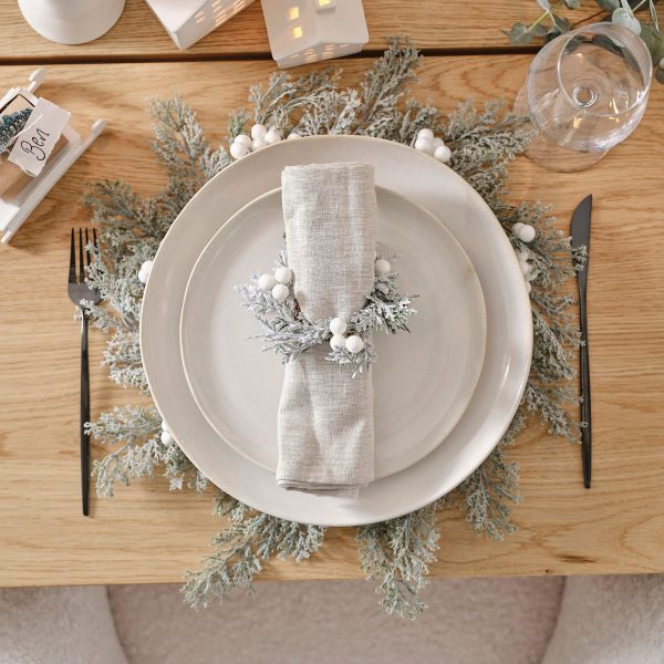 Foliage Christmas Table Place Mats with Berries For Discount