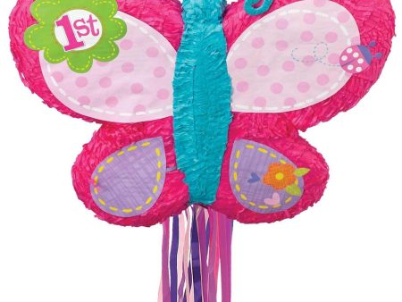 1st Birthday Butterfly Pull Piñata Fashion