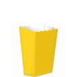 Yellow Small Paper Popcorn Boxes 5pcs 13cm x 9.5cm Supply