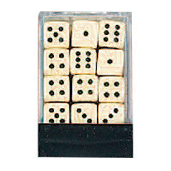 DLX Opaque Dice: 36pc 12mm (Ivory) Fashion