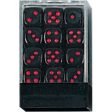 DLX Opaque Dice: 36pc 12mm (Black Red) For Cheap